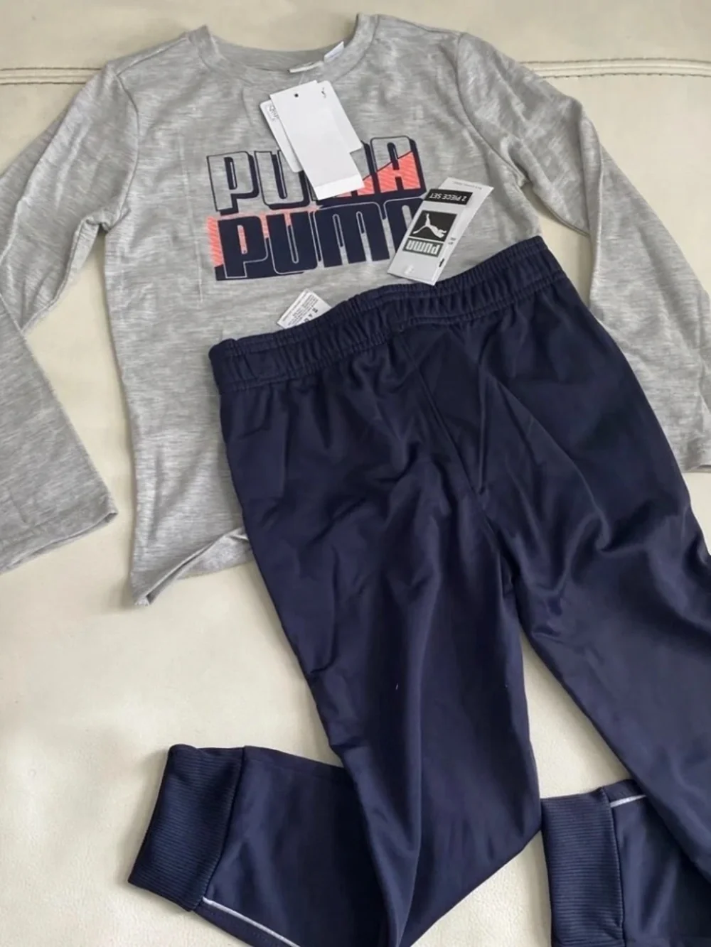 Puma Kids Gray and Blue Matching Set 6244 - Picture 2 of 3
